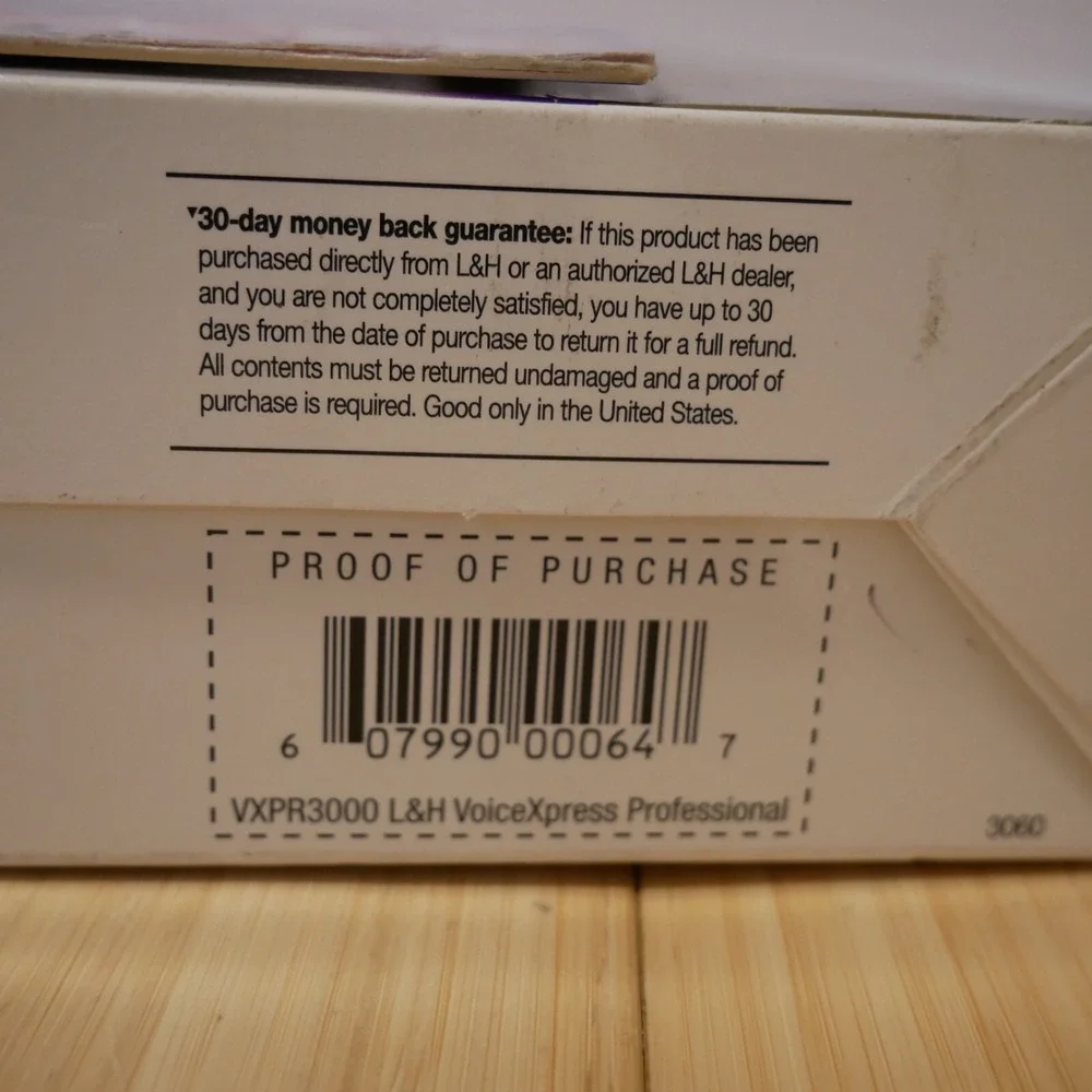 NOS VoiceXpress Professional Version 4 - Lernout + Hauspie‎ for Windows 1999 CD
